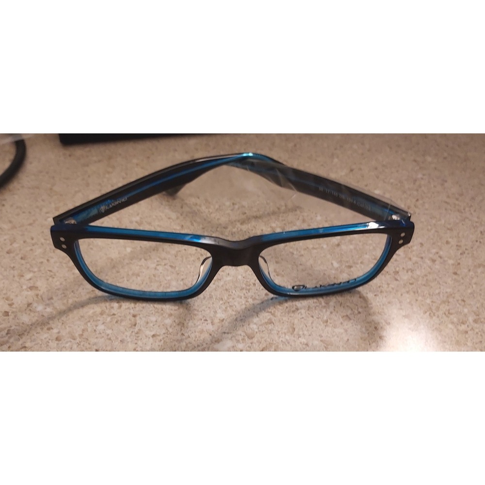 Blakened DB-1004 Eyeglasses Mens 56-17-145 Blue Acetate Titanium Japan